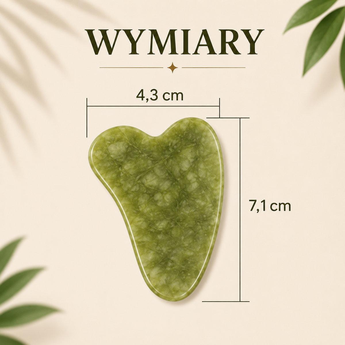 Gua Sha z Naturalnego Jadeitu